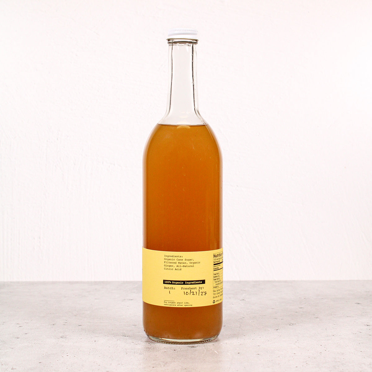 750mL Organic Ginger Syrup