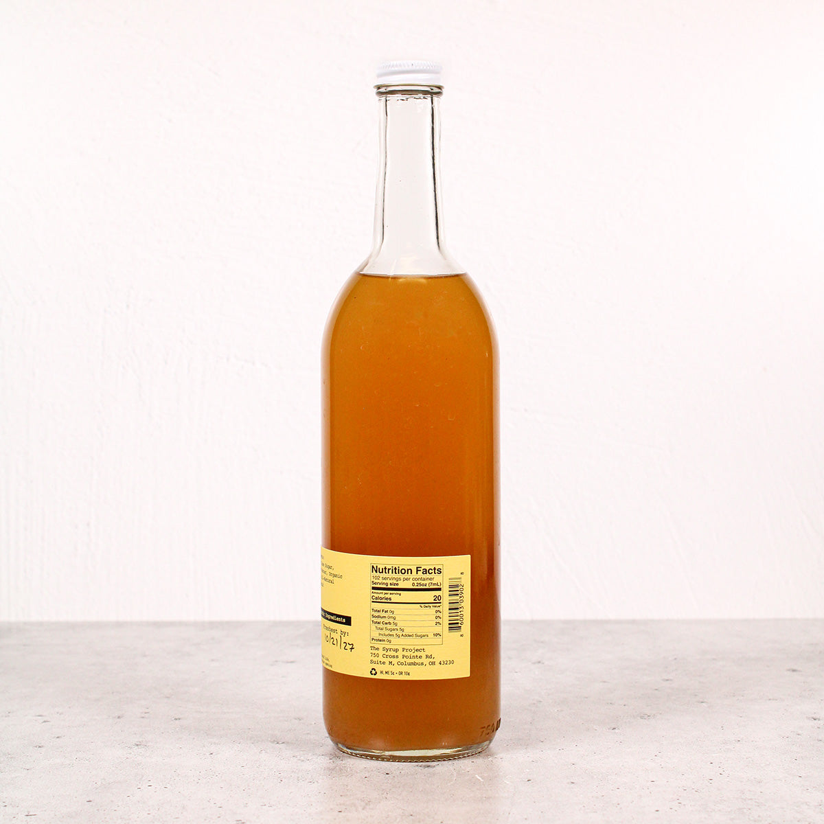 750mL Organic Ginger Syrup